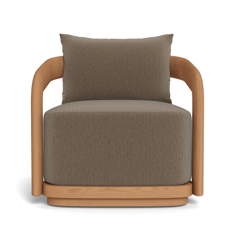Chloe Teak Swivel Lounge Chair - Image 2