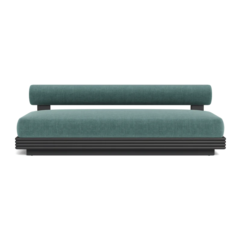 Collins Aluminum 2 Seat Armless Sofa - Image 12