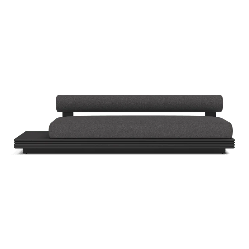 Collins Aluminum 3 Seat Armless Sofa + Table Left - Image 17