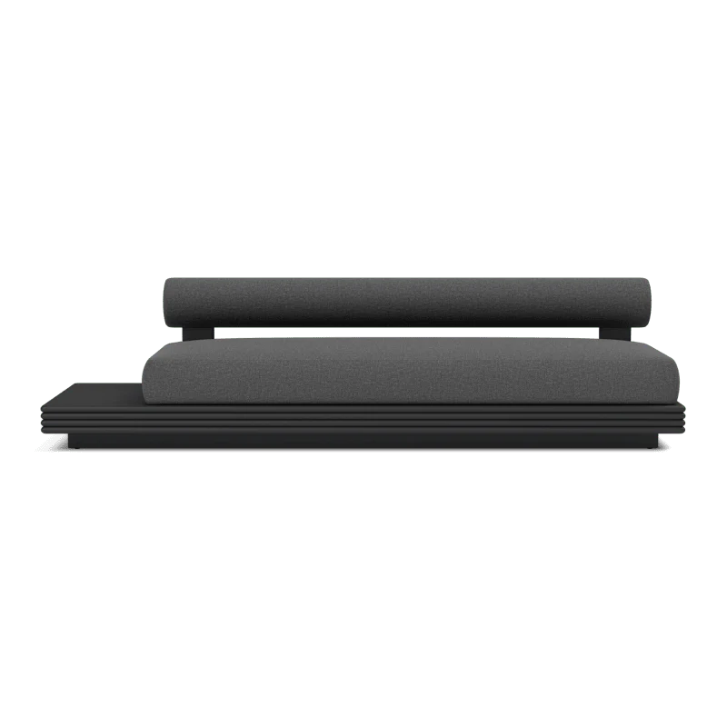 Collins Aluminum 3 Seat Armless Sofa + Table Left - Image 21