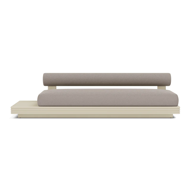 Collins Aluminum 3 Seat Armless Sofa + Table Left - Image 31