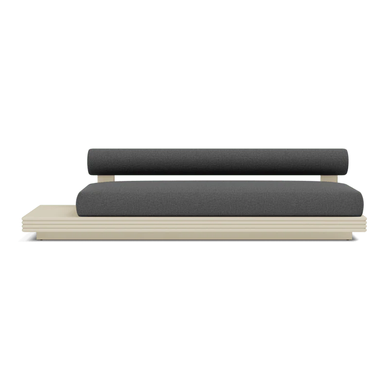 Collins Aluminum 3 Seat Armless Sofa + Table Left - Image 34