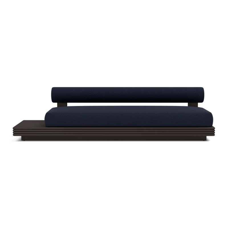 Collins Aluminum 3 Seat Armless Sofa + Table Left - Image 44