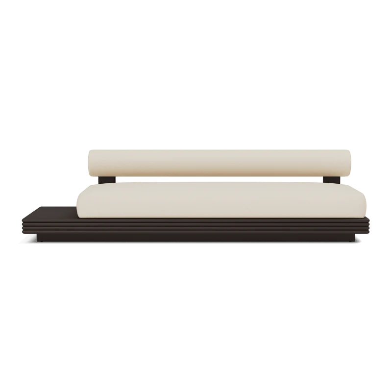 Collins Aluminum 3 Seat Armless Sofa + Table Left - Image 45