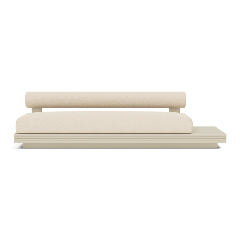Collins Aluminum 3 Seat Armless Sofa + Table Right - Image 29