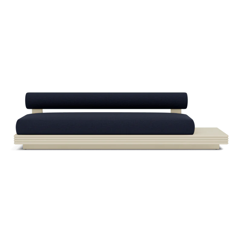 Collins Aluminum 3 Seat Armless Sofa + Table Right - Image 32