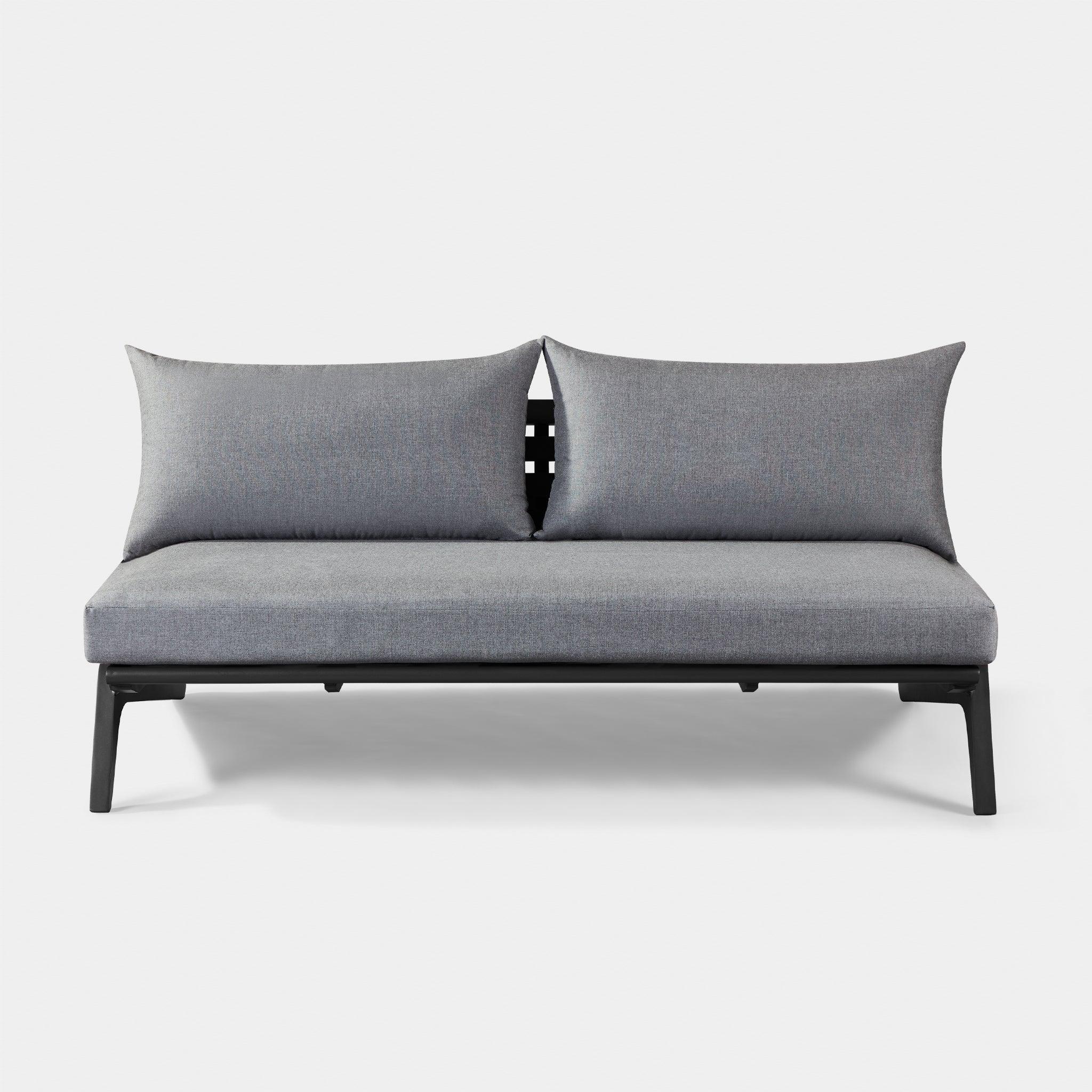 MLB Aluminum 2 Seat Armless Sofa - Image 3