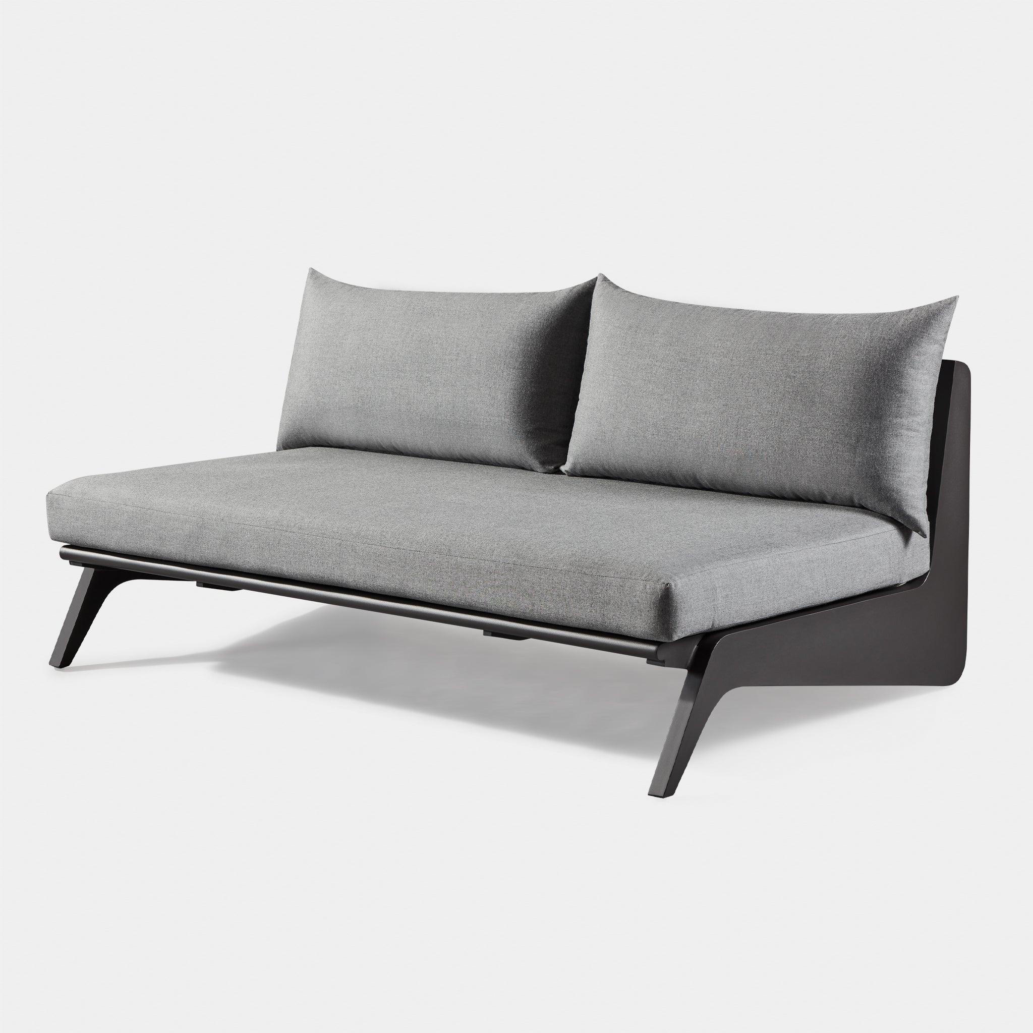 MLB Aluminum 2 Seat Armless Sofa - Image 4