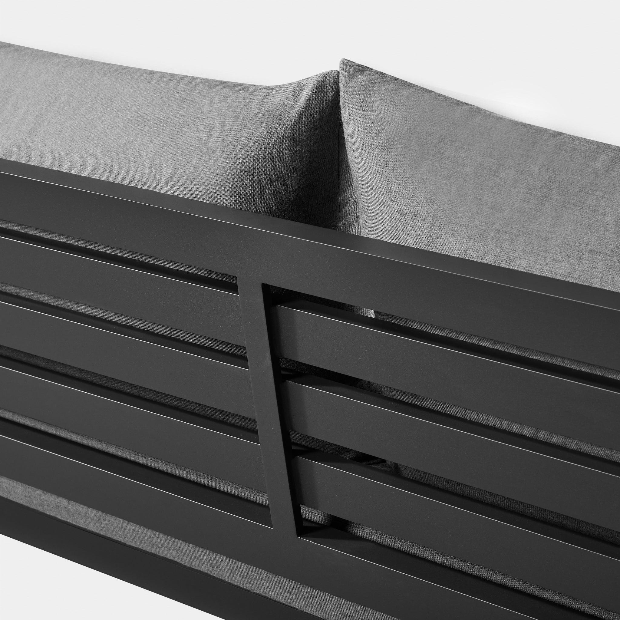 MLB Aluminum 3 Seat Armless Sofa - Image 5