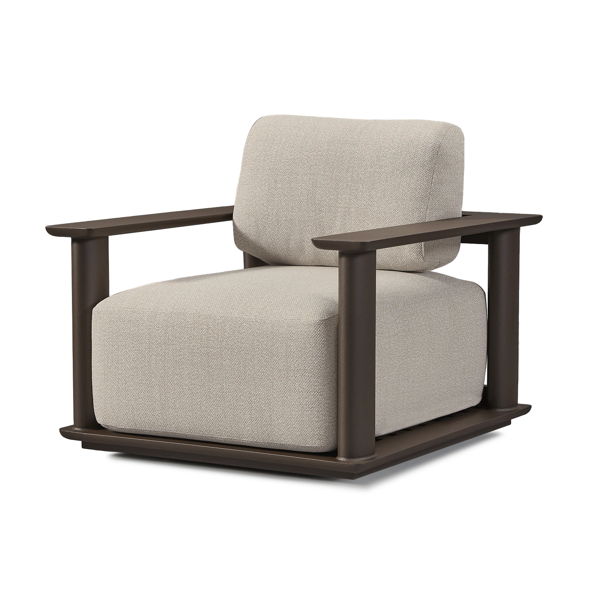 Newport Aluminium Swivel Lounge Chair - Image 3