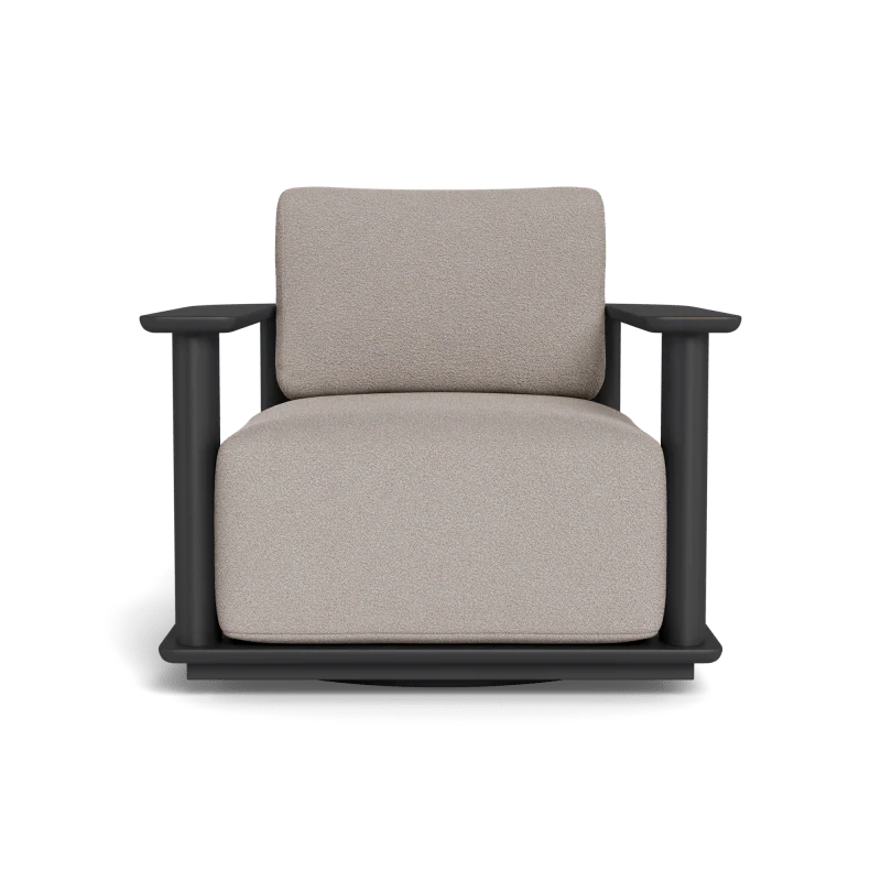 Newport Aluminum Barrel Swivel Lounge Chair - Image 18