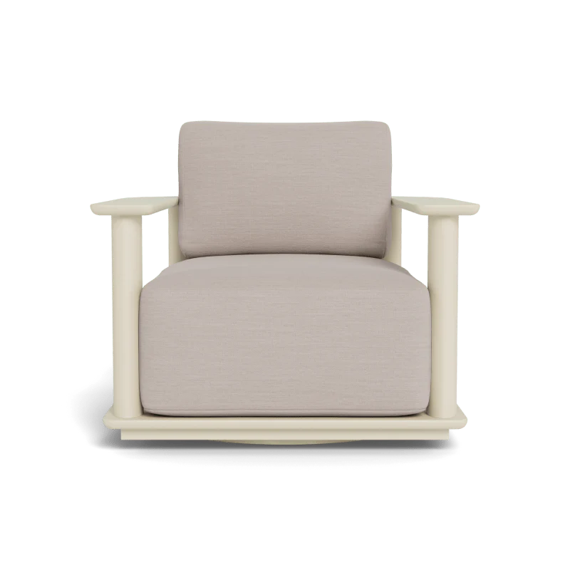 Newport Aluminum Barrel Swivel Lounge Chair - Image 26