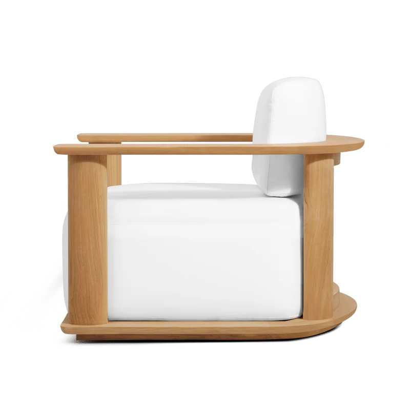 Newport Teak Barrel Swivel Lounge Chair - Image 3