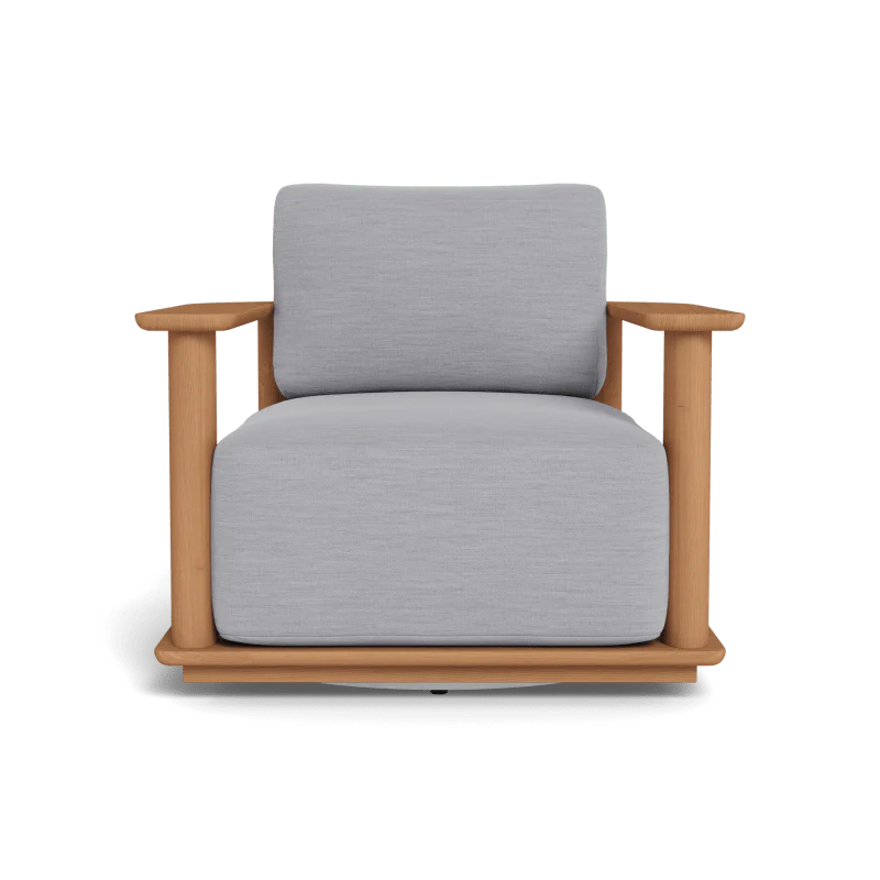 Newport Teak Barrel Swivel Lounge Chair - Image 6