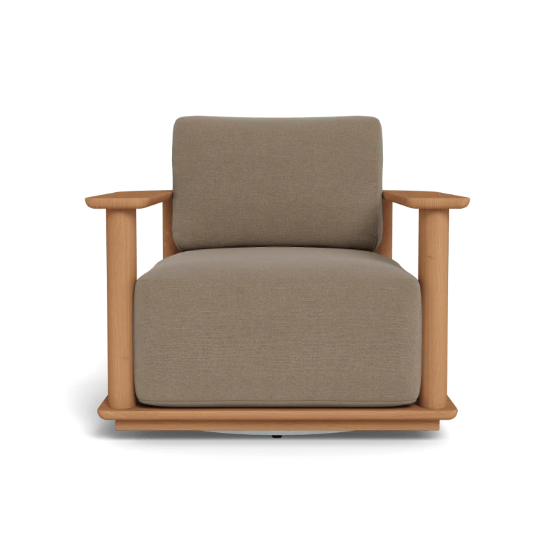Newport Teak Barrel Swivel Lounge Chair - Image 7