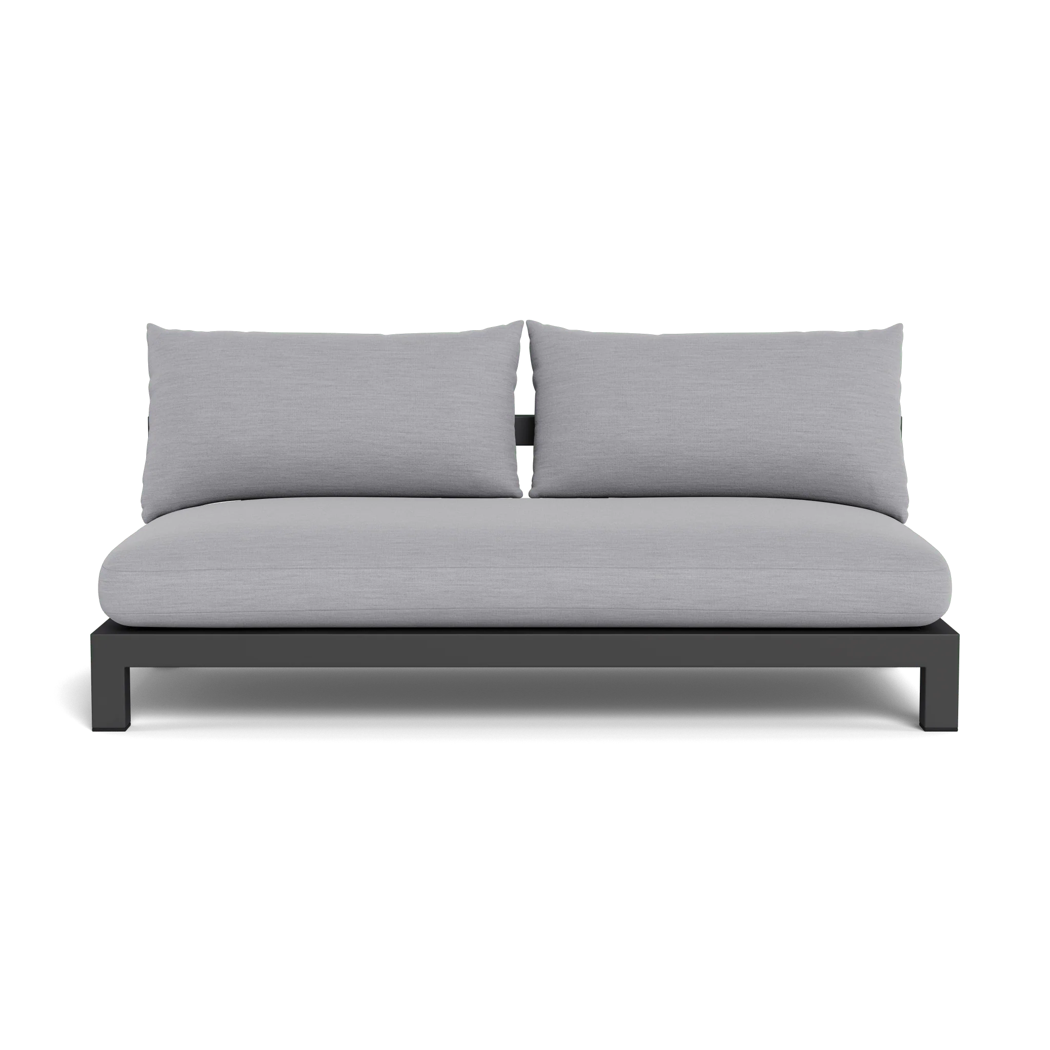 Pacific Aluminum 2 Seat Armless Sofa - Image 10