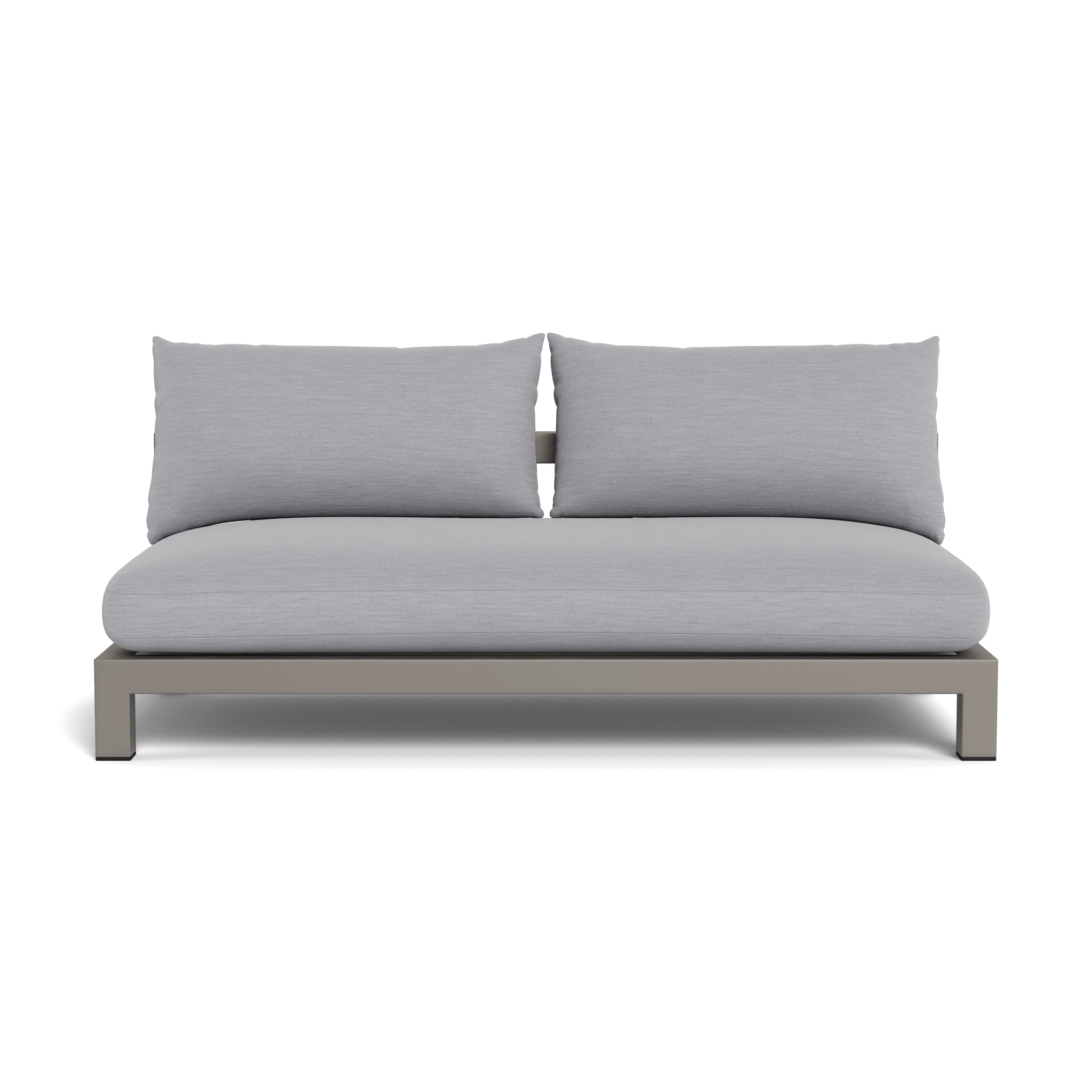 Pacific Aluminum 2 Seat Armless Sofa - Image 14