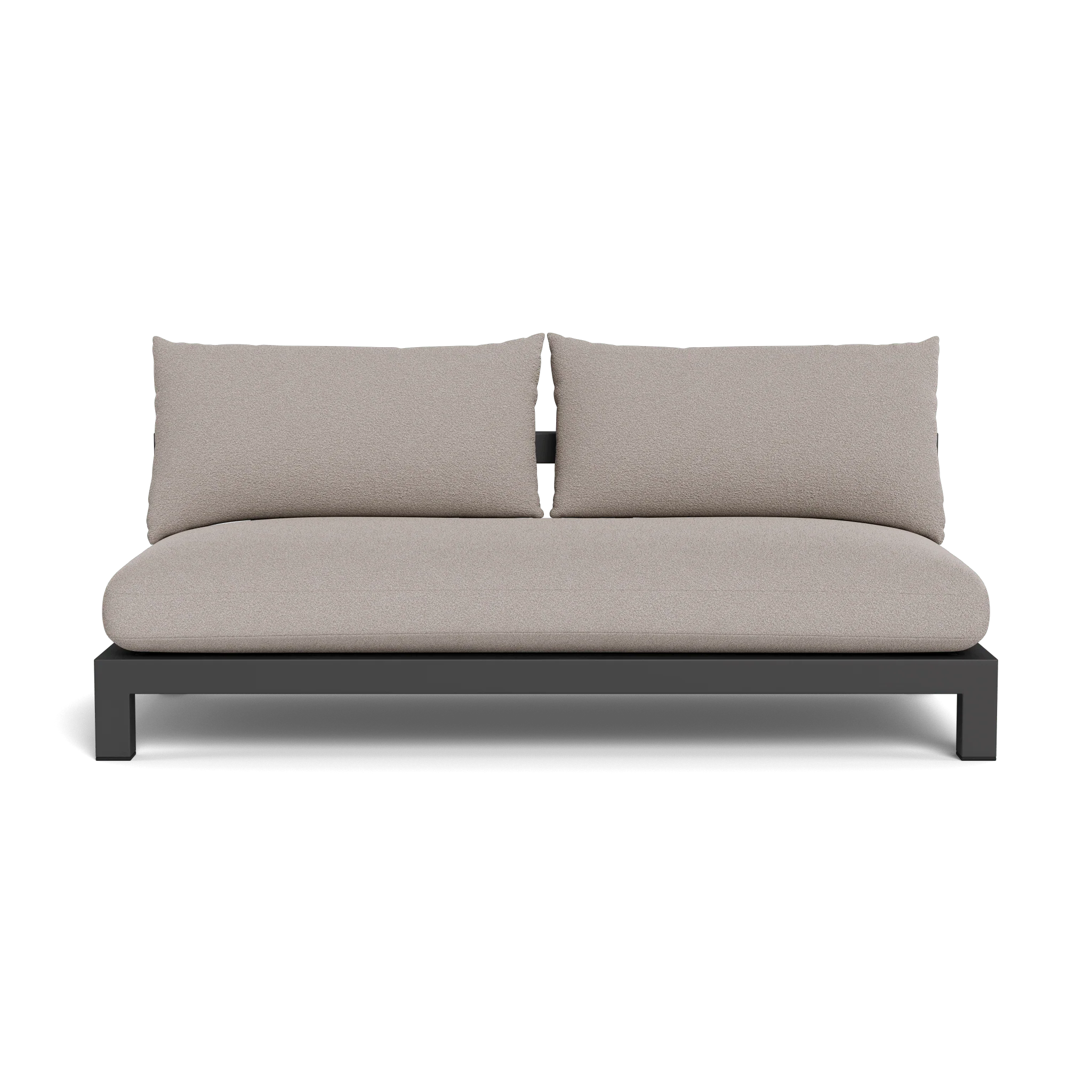Pacific Aluminum 2 Seat Armless Sofa - Image 25