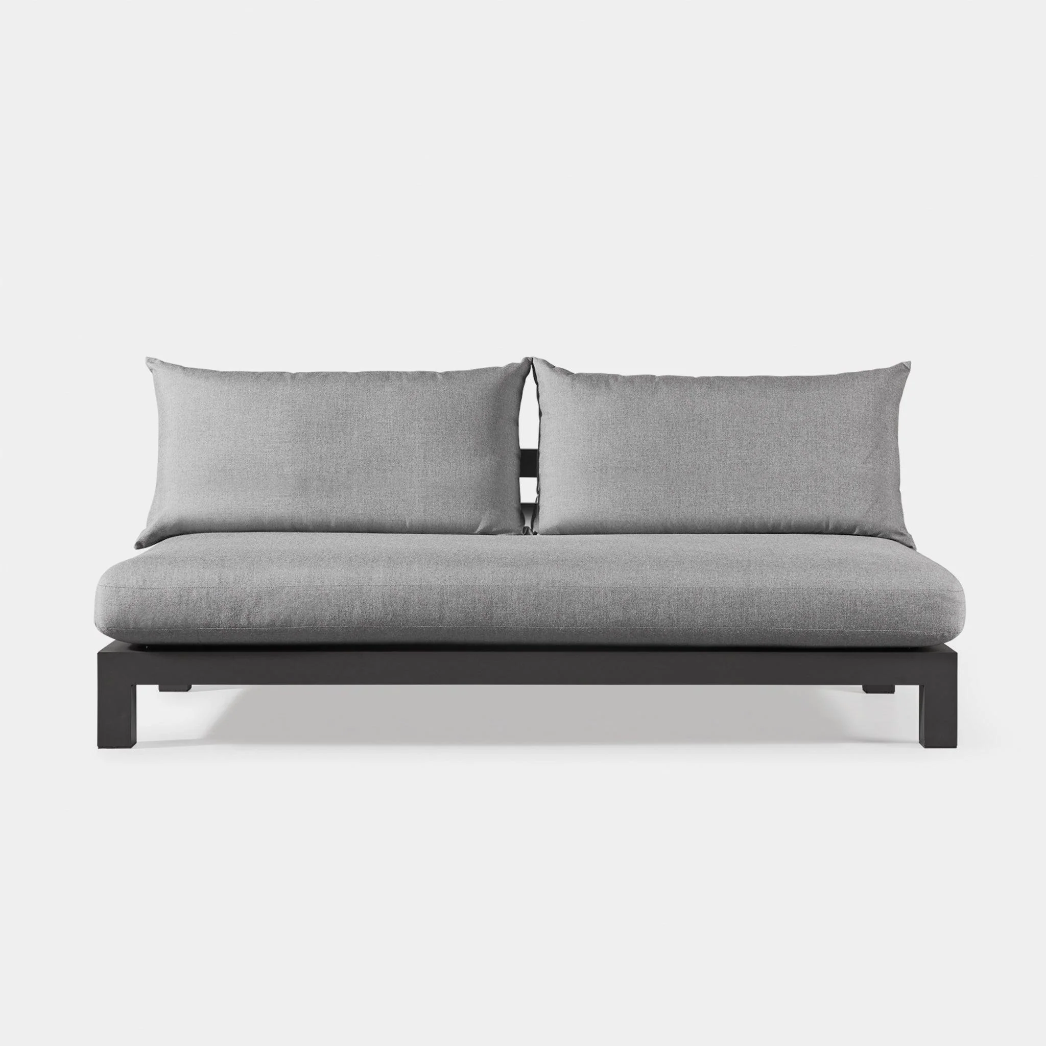 Pacific Aluminum 2 Seat Armless Sofa - Image 3