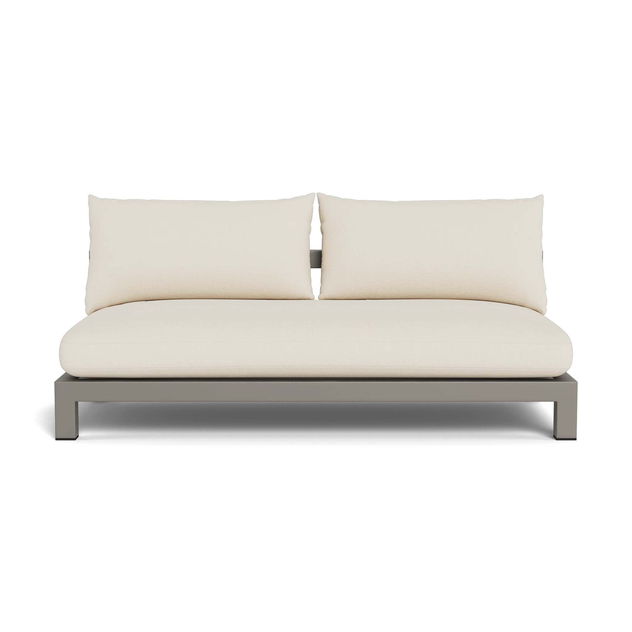 Pacific Aluminum 2 Seat Armless Sofa - Image 34