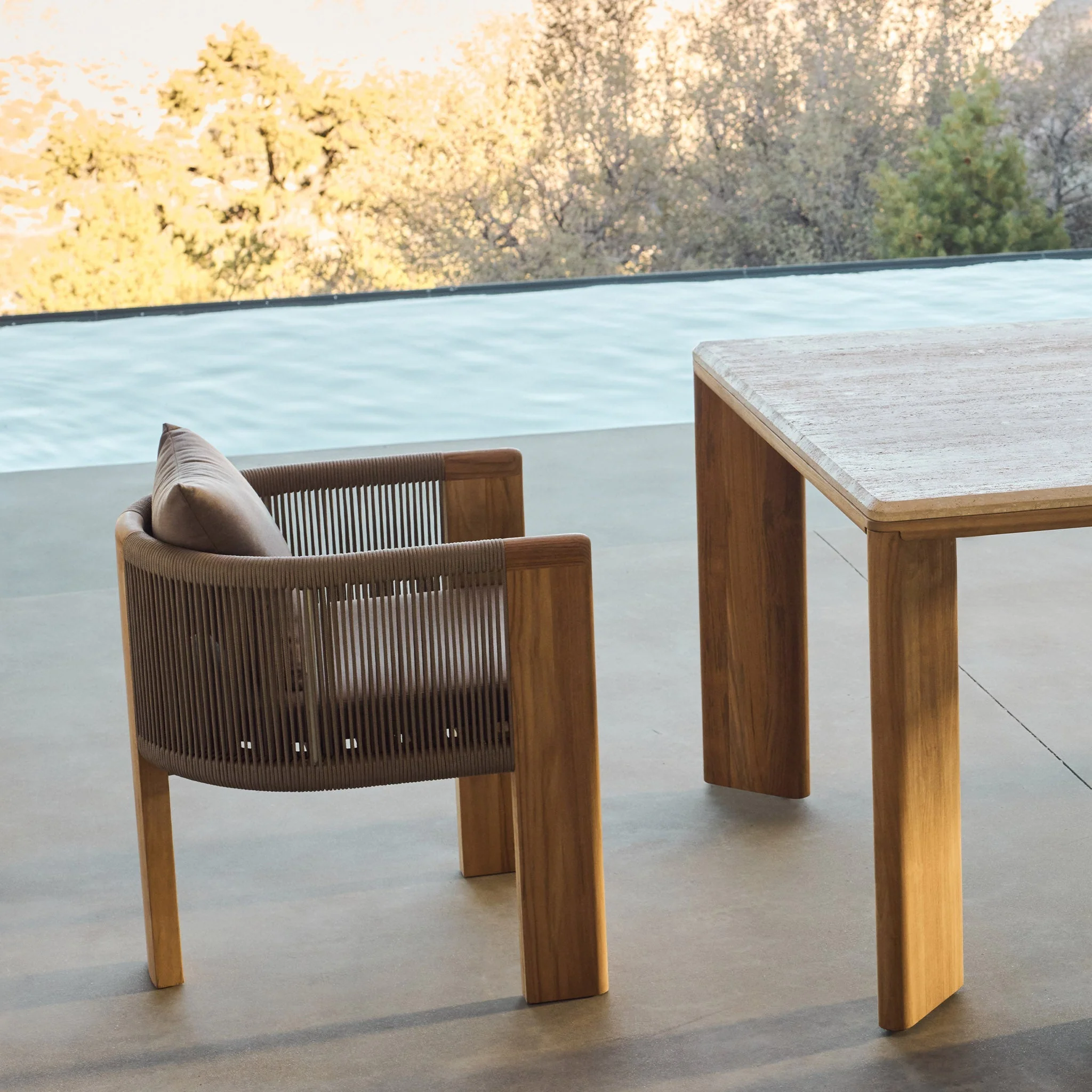Palm Beach Teak Rectangle Dining Table - Image 6