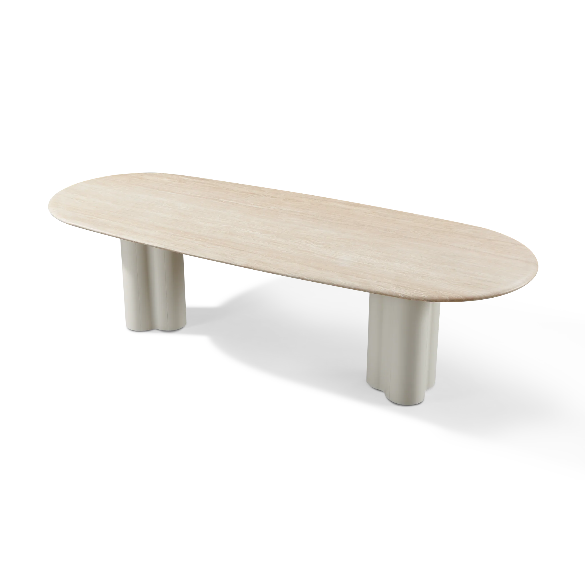 Porto Aluminum Pill Dining Table 108" - Image 3
