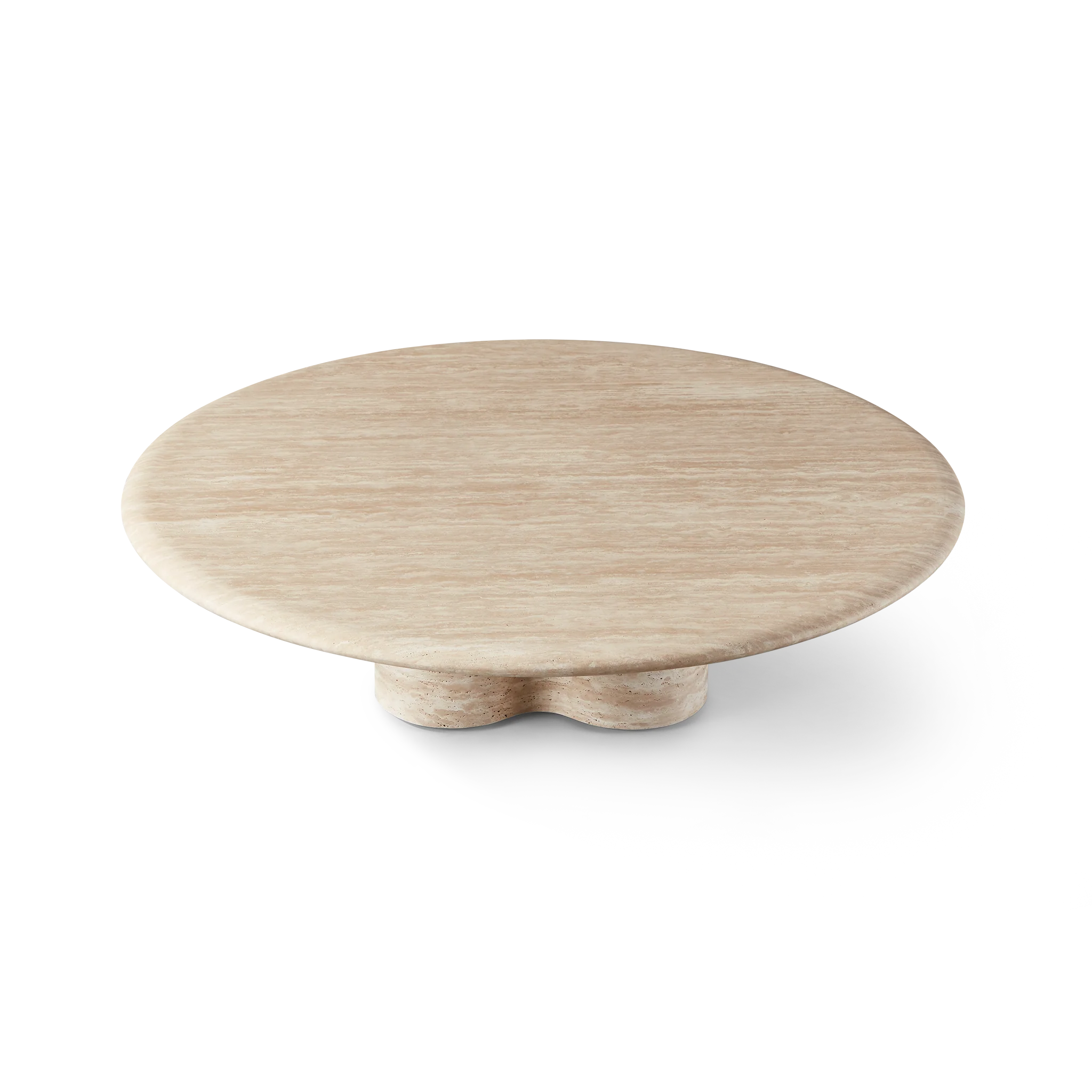 Porto Travertine Round Coffee Table - Image 3