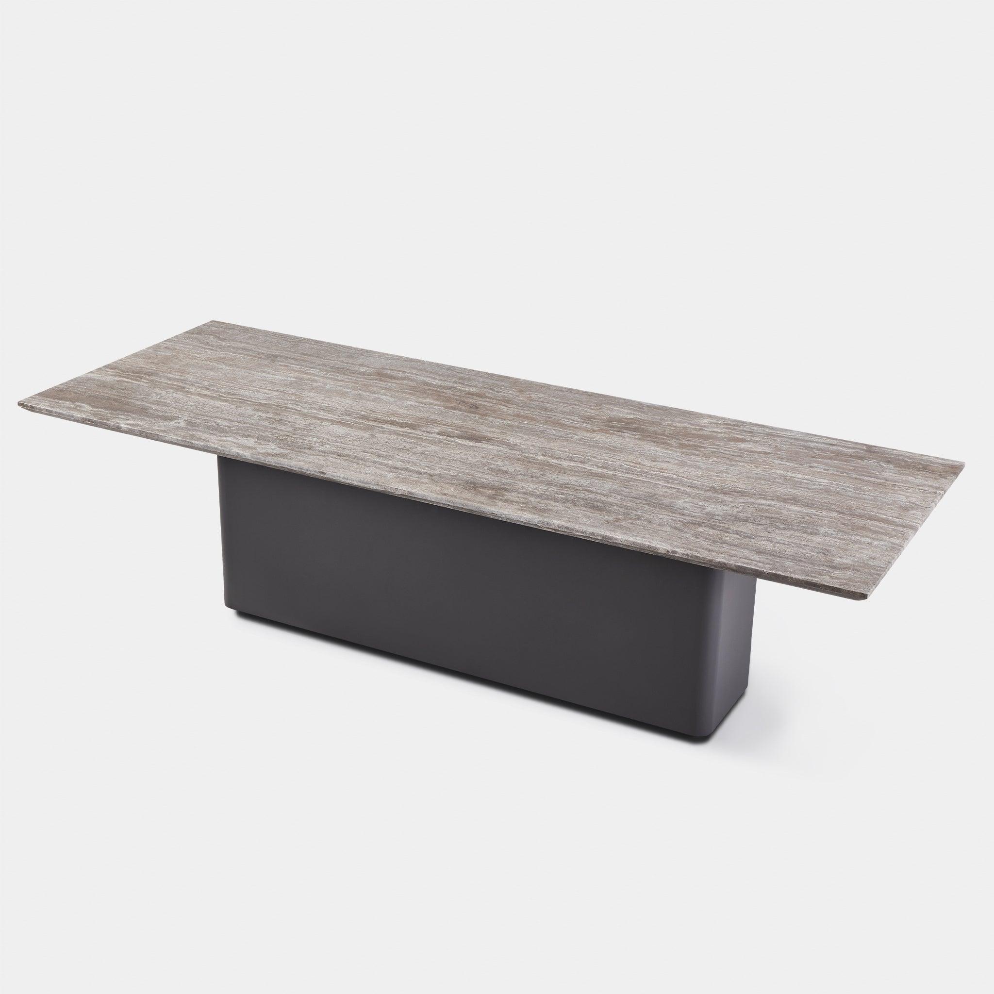 Santorini Outdoor Stone Rectangle Dining Table 108" - Image 10