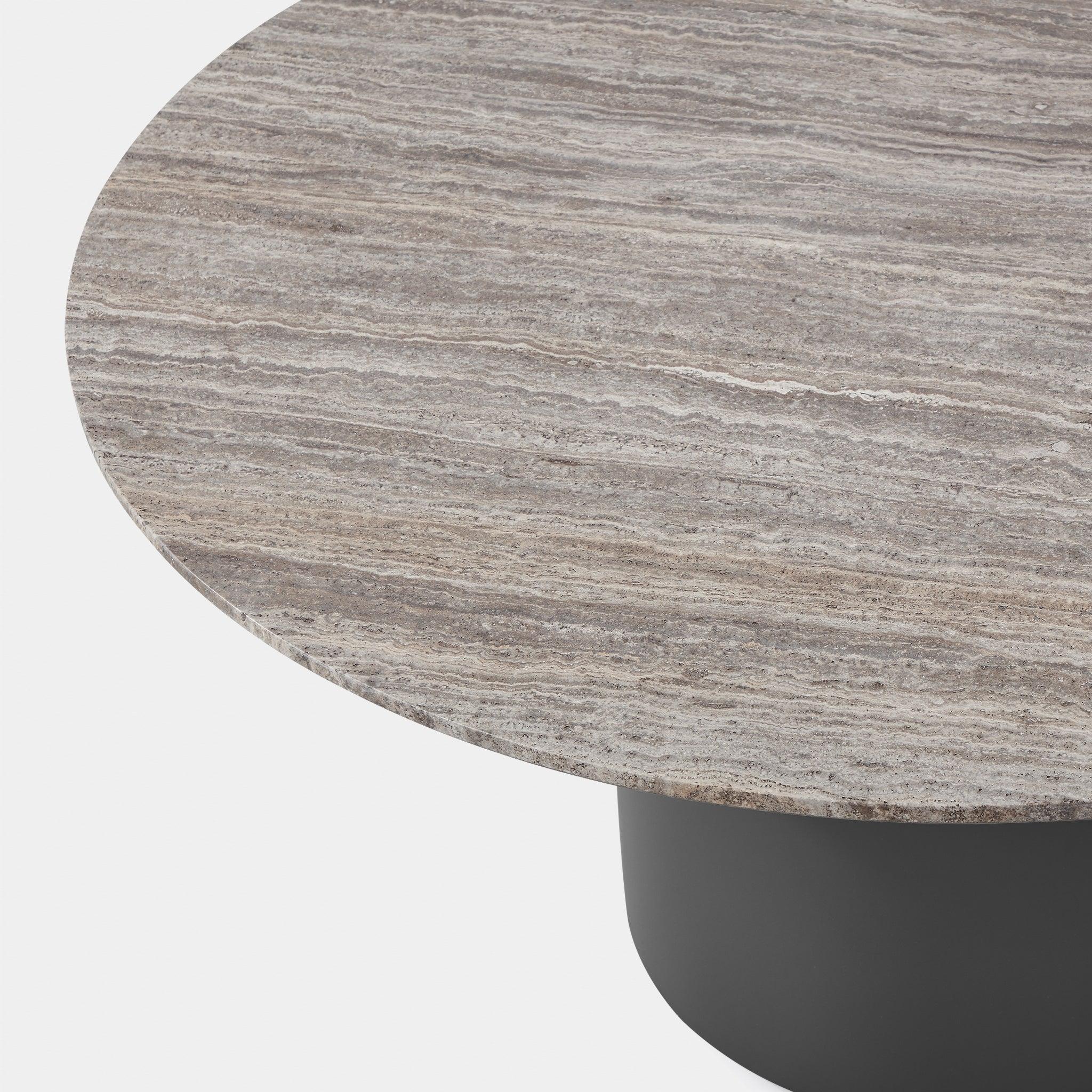 Santorini Outdoor Stone Round Dining Table 60" - Image 5