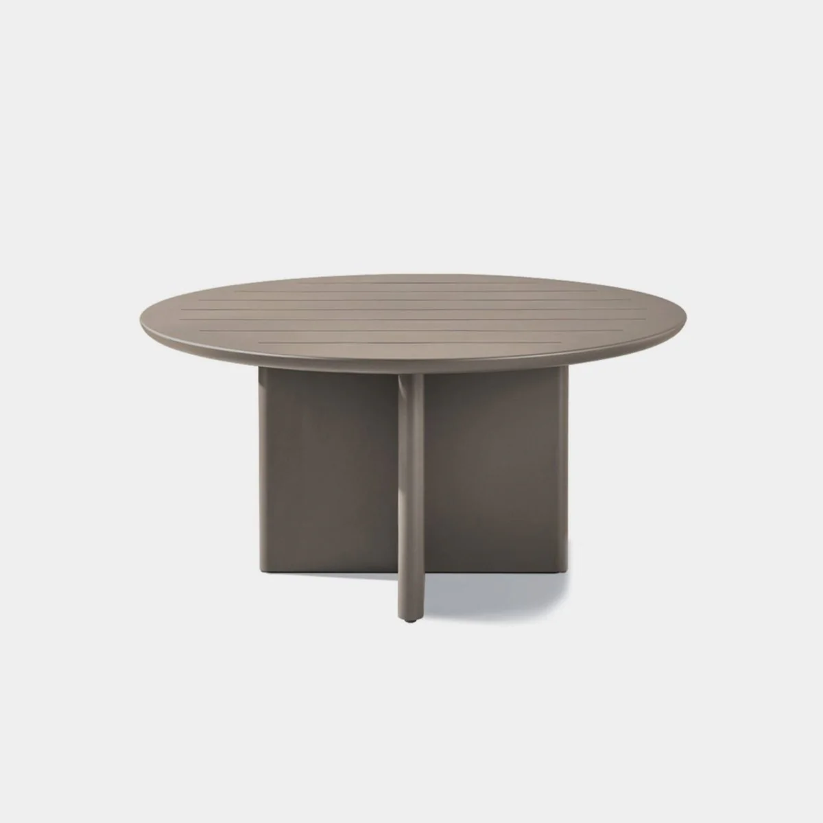 Victoria Aluminum Slatted Round Dining Table 60" - Image 8