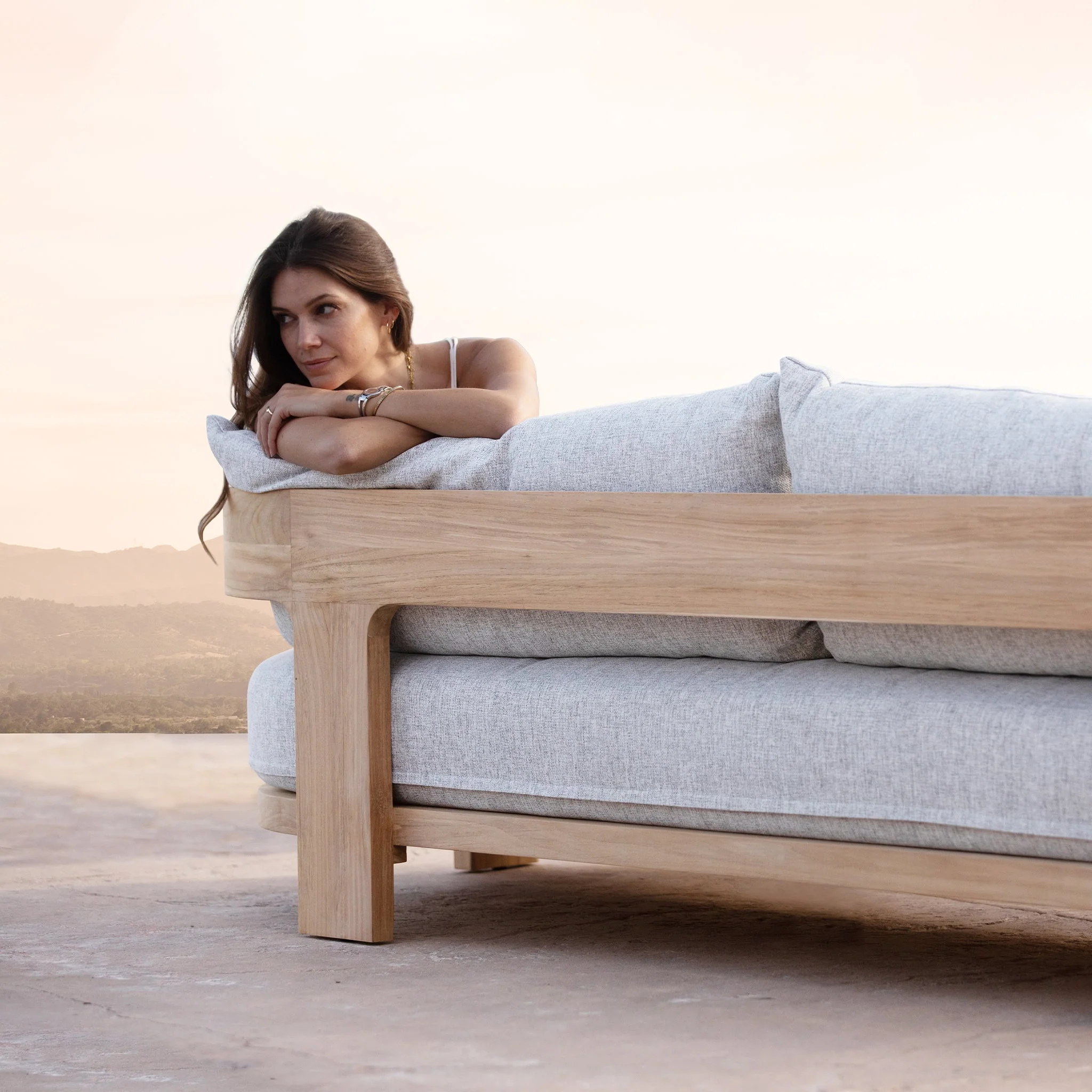 Victoria Teak 3 Seat Sofa - Image 6