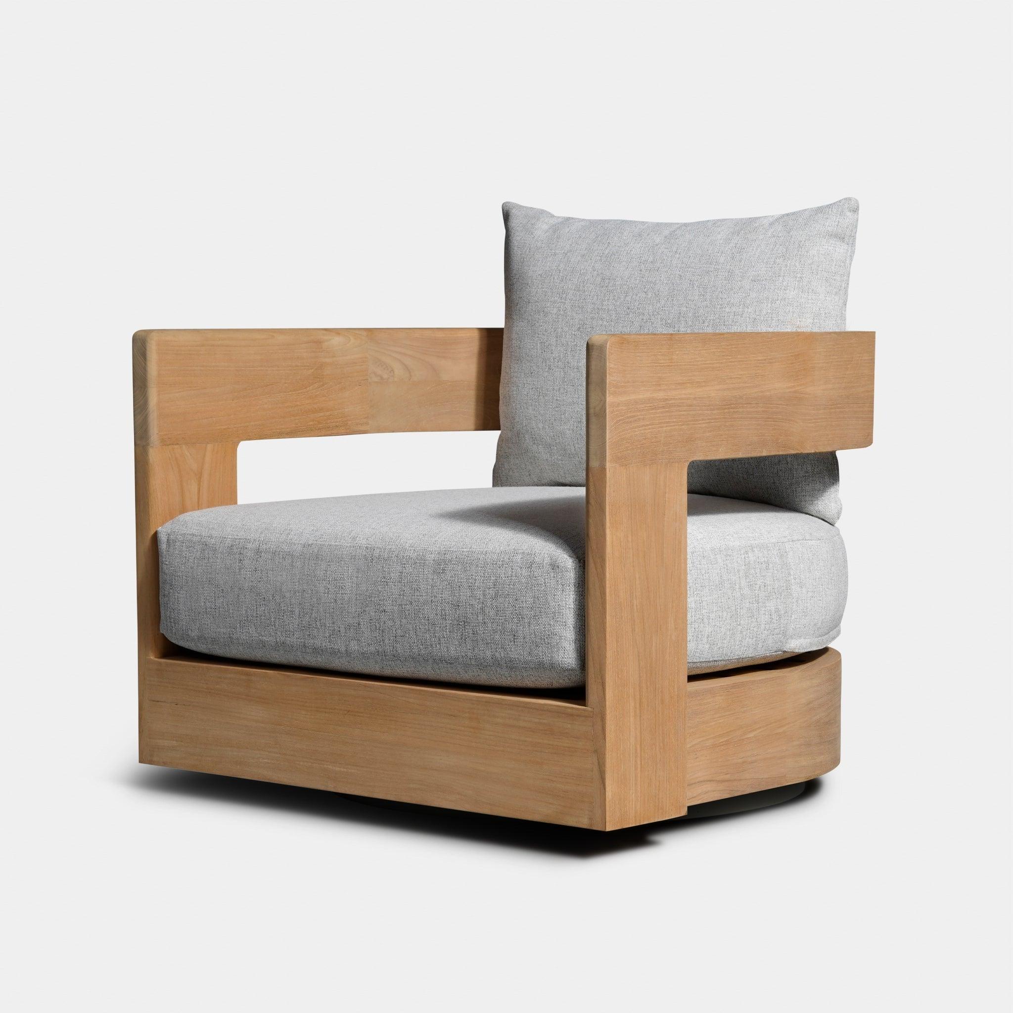 Victoria Teak Swivel Lounge Chair - Image 3